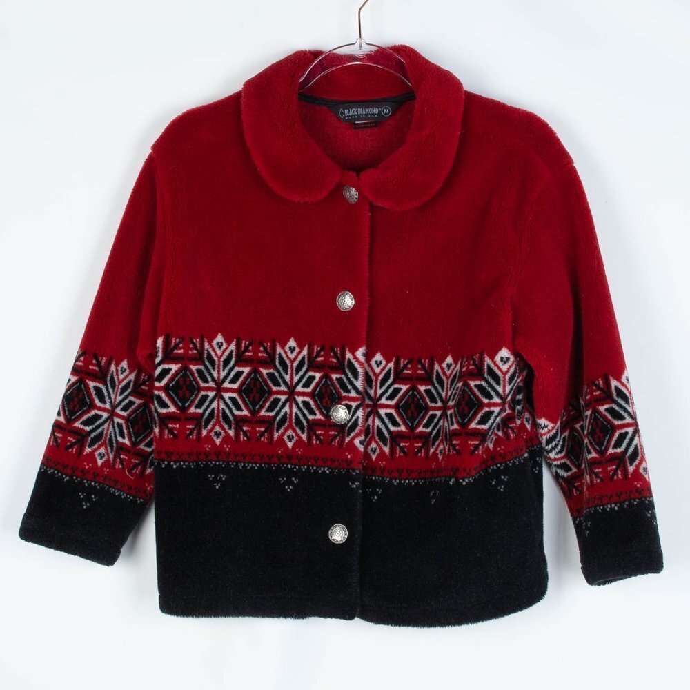 Black Diamond‎ Fleece Snowflake Jacket Size Medium